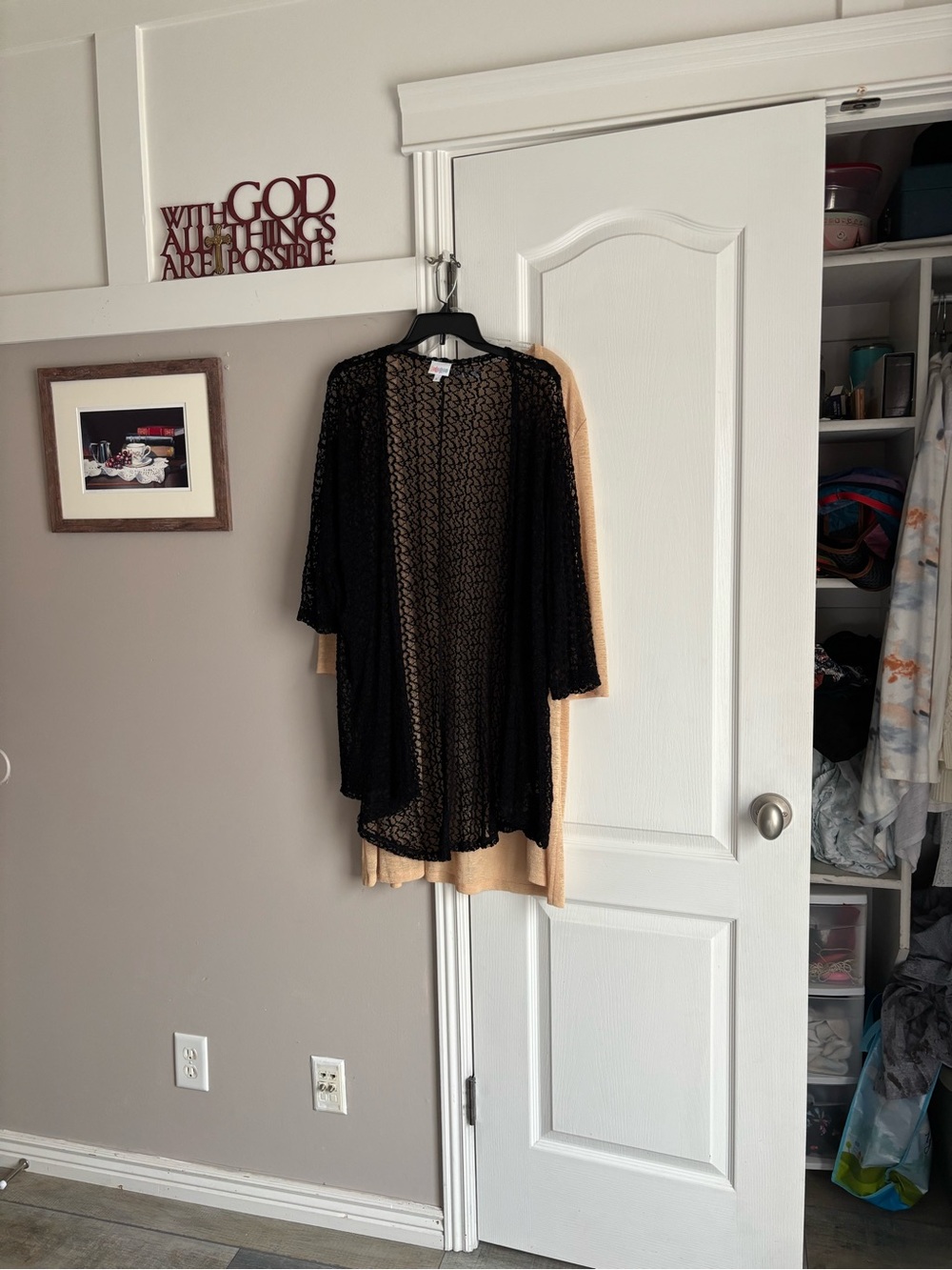LuLaRoe Black Lace Openwork Cardigan
